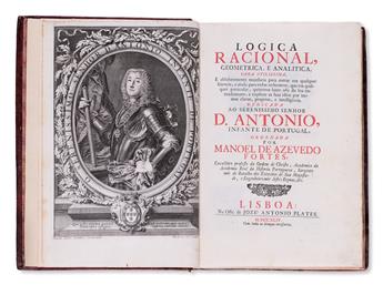 BINDING.  Azevedo Fortes, Manoel de. Logica Racional, Geometrica, e Analitica.  1744.  In contemporary morocco elaborately gilt.